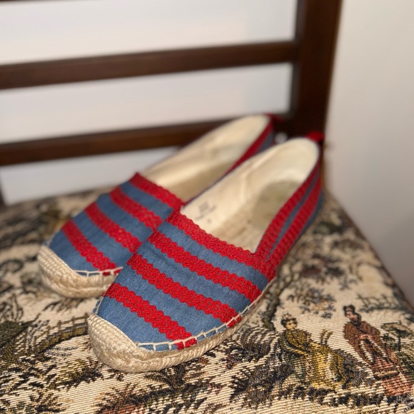 BODEN Violette Espadrilles in Chambray and Red Pop Ric Rac, sz 36 EU - Picture 4 of 16